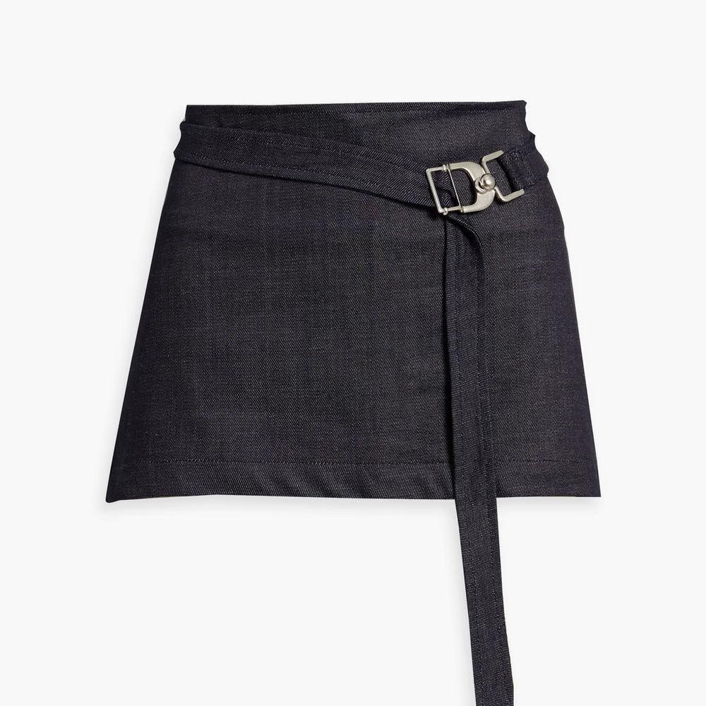 EB Denim Mini Wrap Mini Skirt - Rinse XS